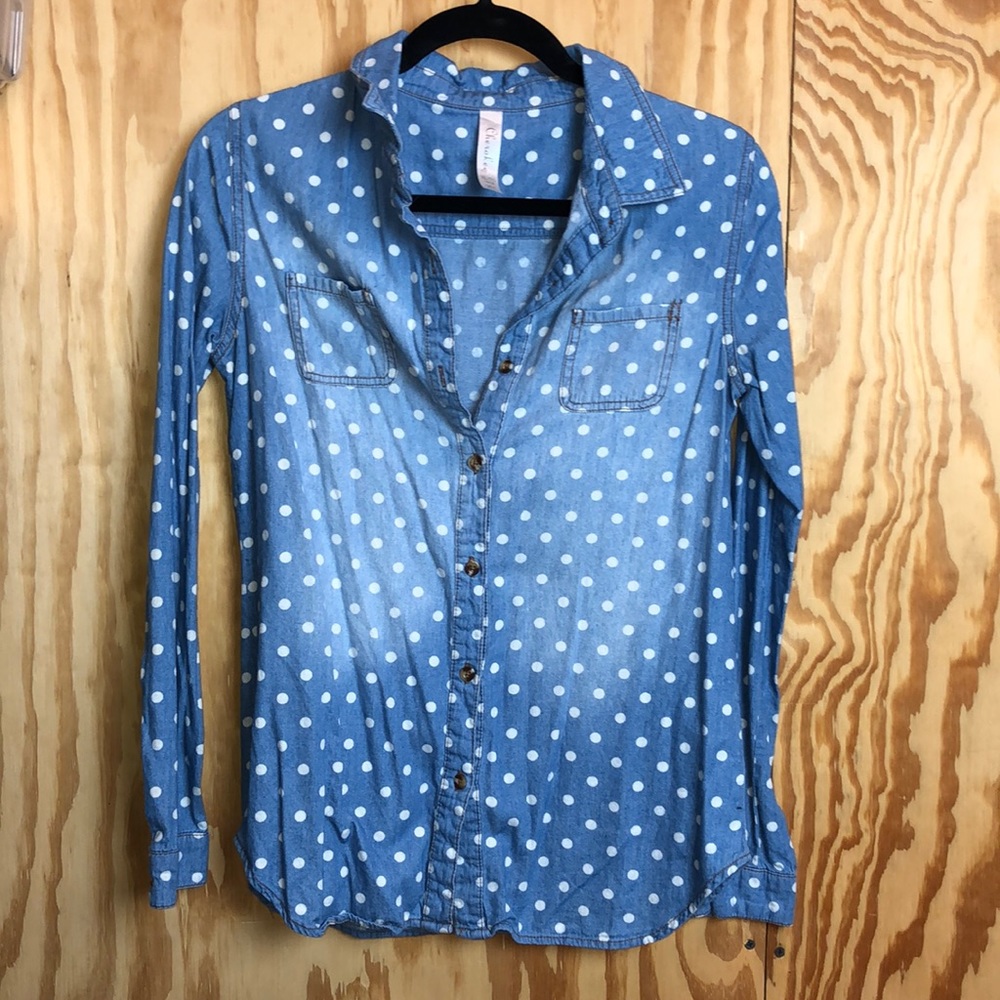 Polka dot button up